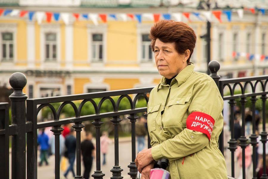 А за безопасностью горожан следят в том числе народные дружинники